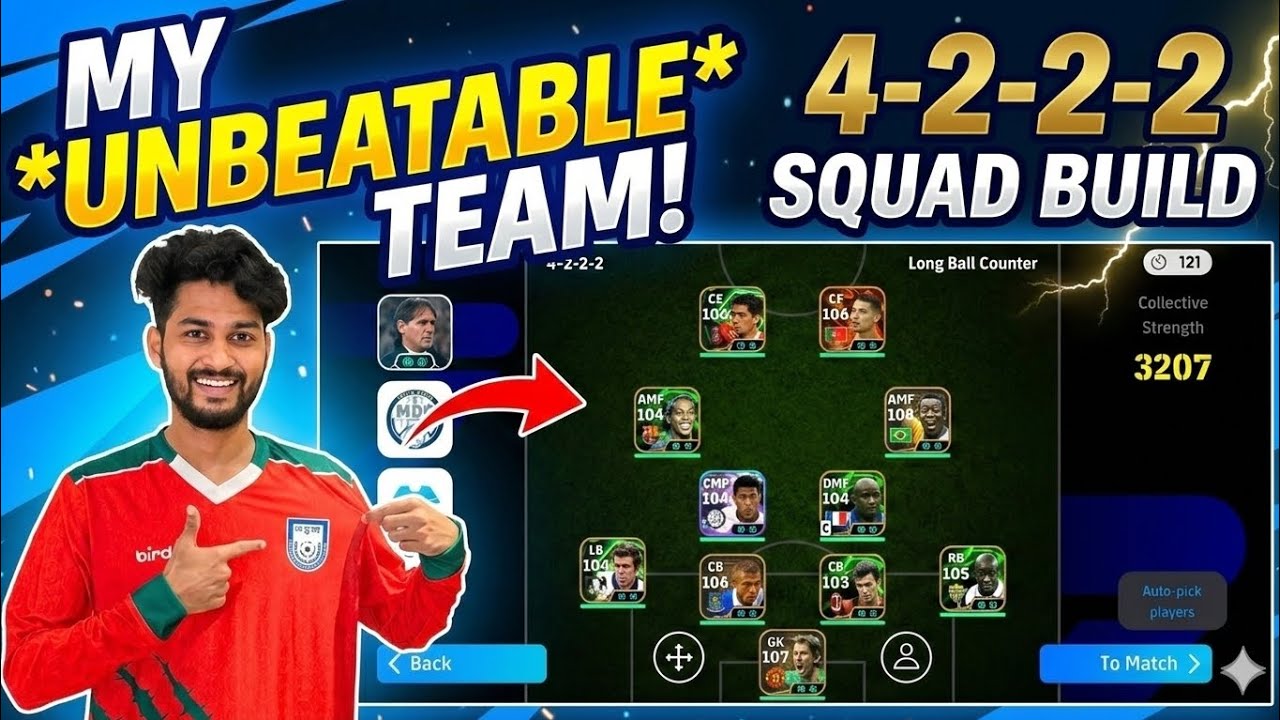 BEST 4222 (2AMF) SQUAD BUILD | FULL DETAILS | SHAONSHANTOGAMING