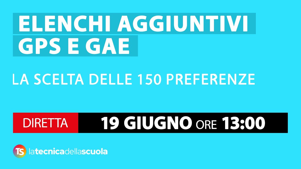 Elenchi aggiuntivi GPS e GAE, la scelta delle 150 preferenze