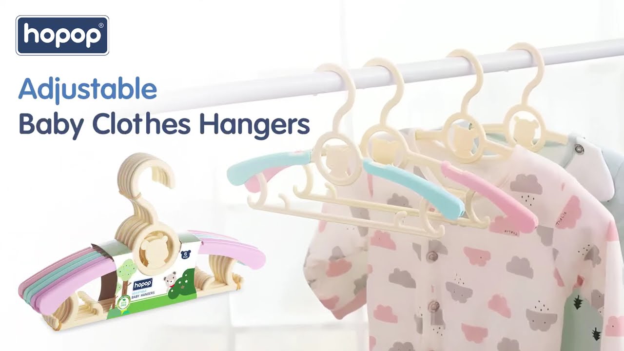 Baby Clothes Hanger |Organize Kids Wardrobe with Style! Hopop Telescopic  Best Baby Clothing Hangers