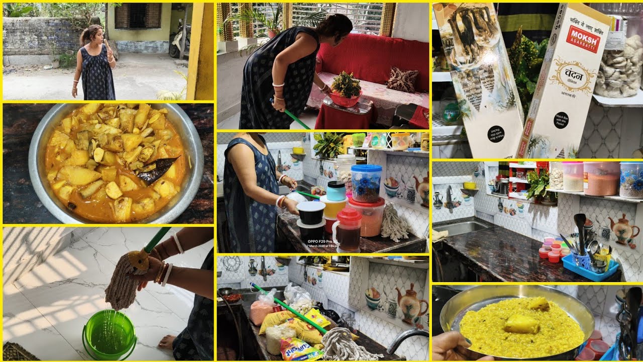 মাত্র৫ মিনিট সময় হাতে নিয়ে রান্নাঘর clean করে মাসিক মুদি সামগ্রী গুছিয়ে নিলাম🌱money savings tips💰