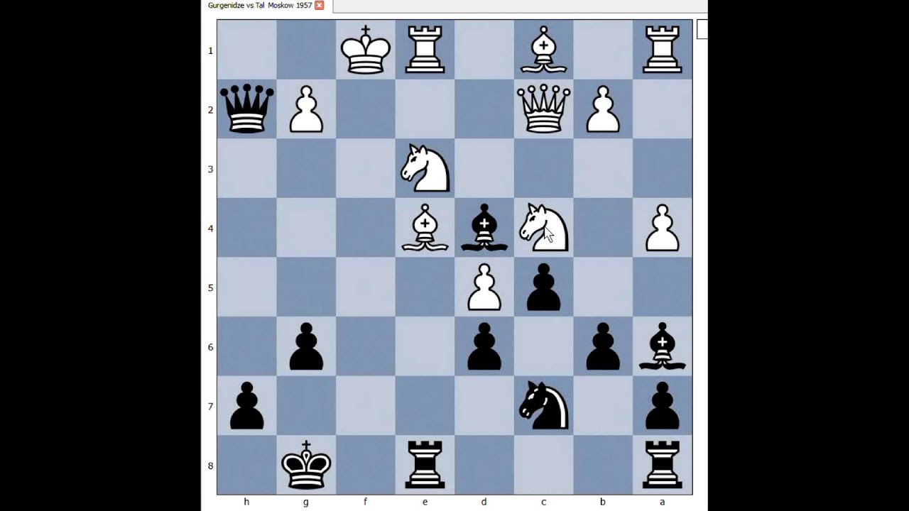 Modern Benoni: Gurgenidze vs Tal Moscow (RUS) 1957