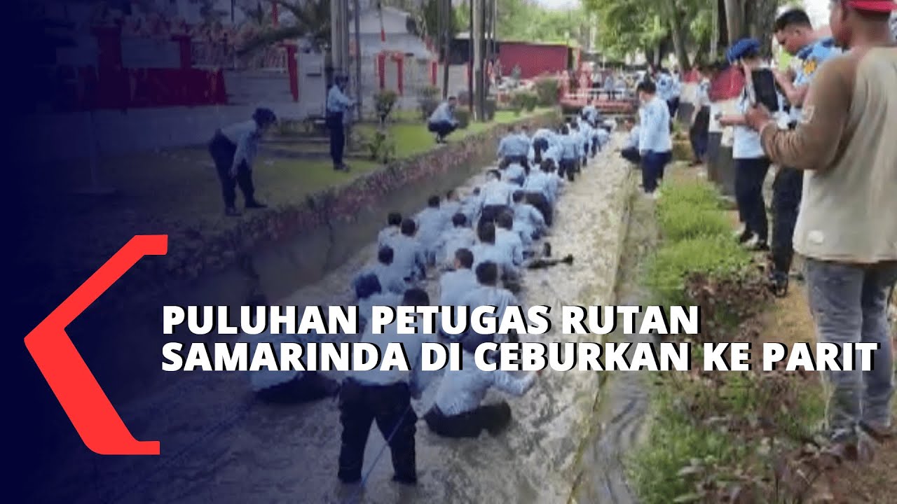 Puluhan Petugas Rutan Tercebur Ke Parit