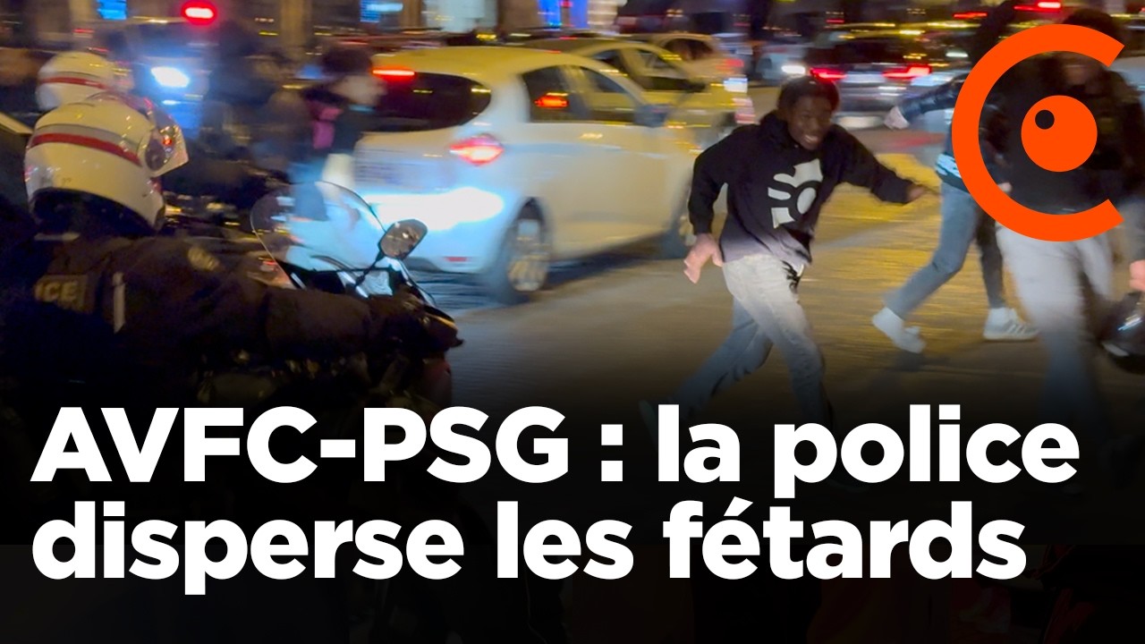 AVFC-PSG : la police disperse les fêtards sur les Champs-Élysées - 15/04/2025