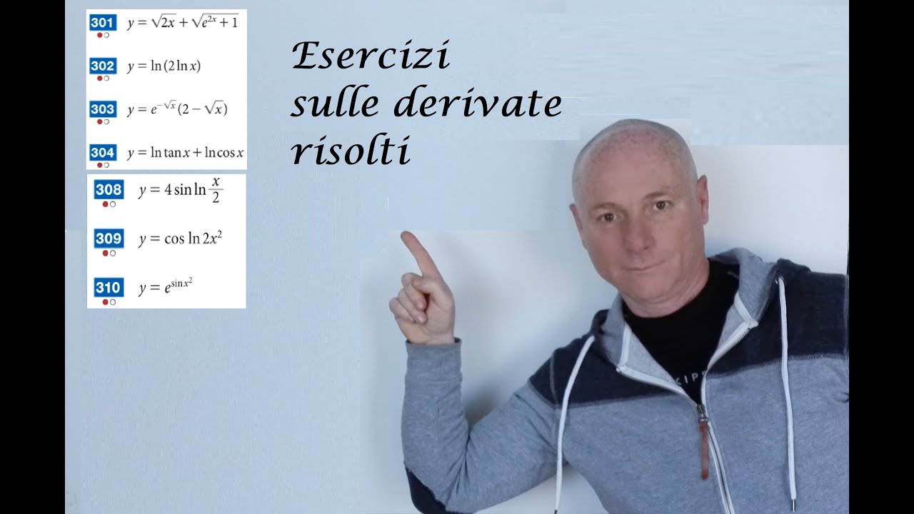 esercizi 301 302 303 304 308 309 310 sulle derivate risolti