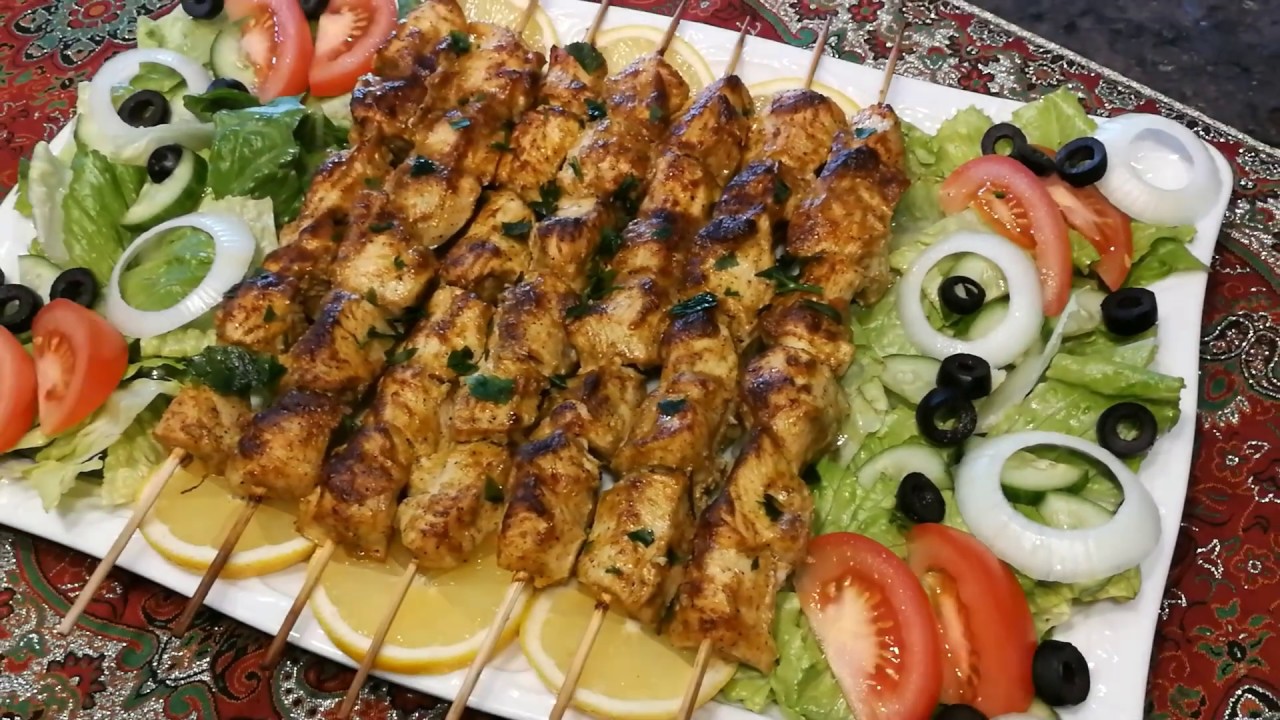 جوجه کباب سیخی درفر،باطعمی بینظیرومرینیت عالی با آشپزخانه فریبا Delicious Chicken Kabob In Oven