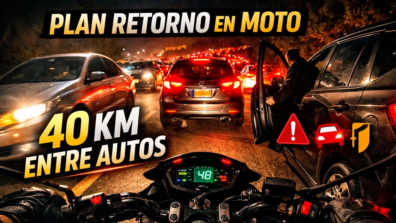 🚦Plan Retorno en Moto: 40 KM Adelantando Tráfico | Apache 200 POV
