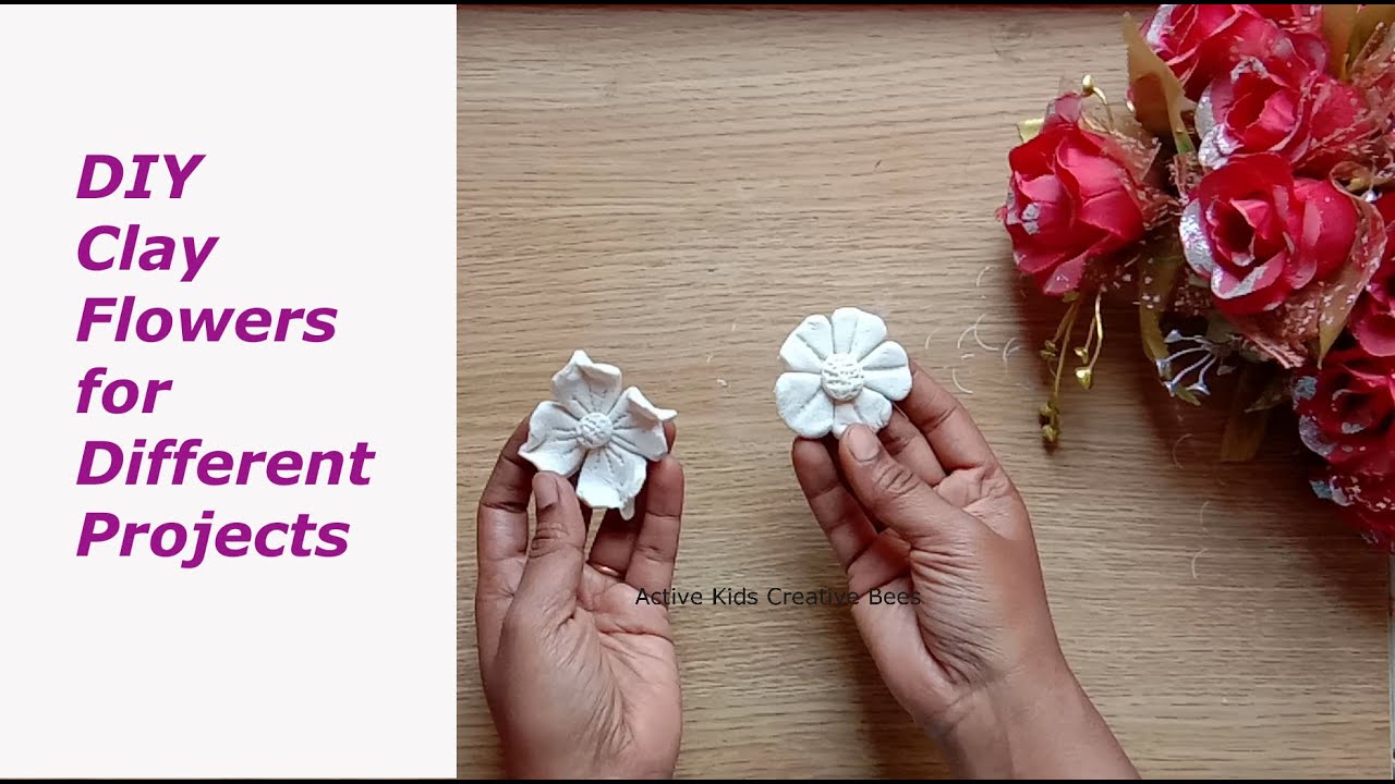 Clay flower Making | How to make a Flower out of Clay | air dry clay ideas | Clay Art