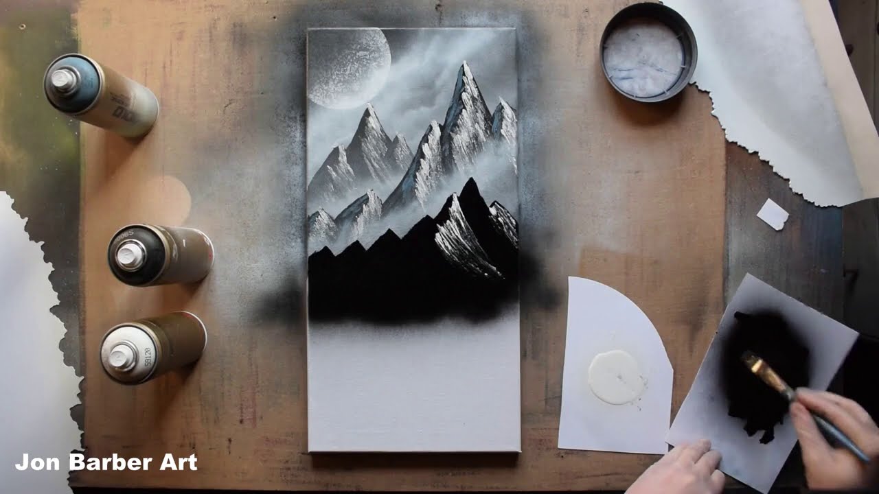 Misty Mountains - Spray Paint Art