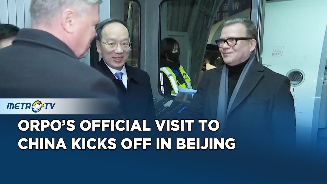 Finnish PM Petteri Orpo Arrives in Beijing