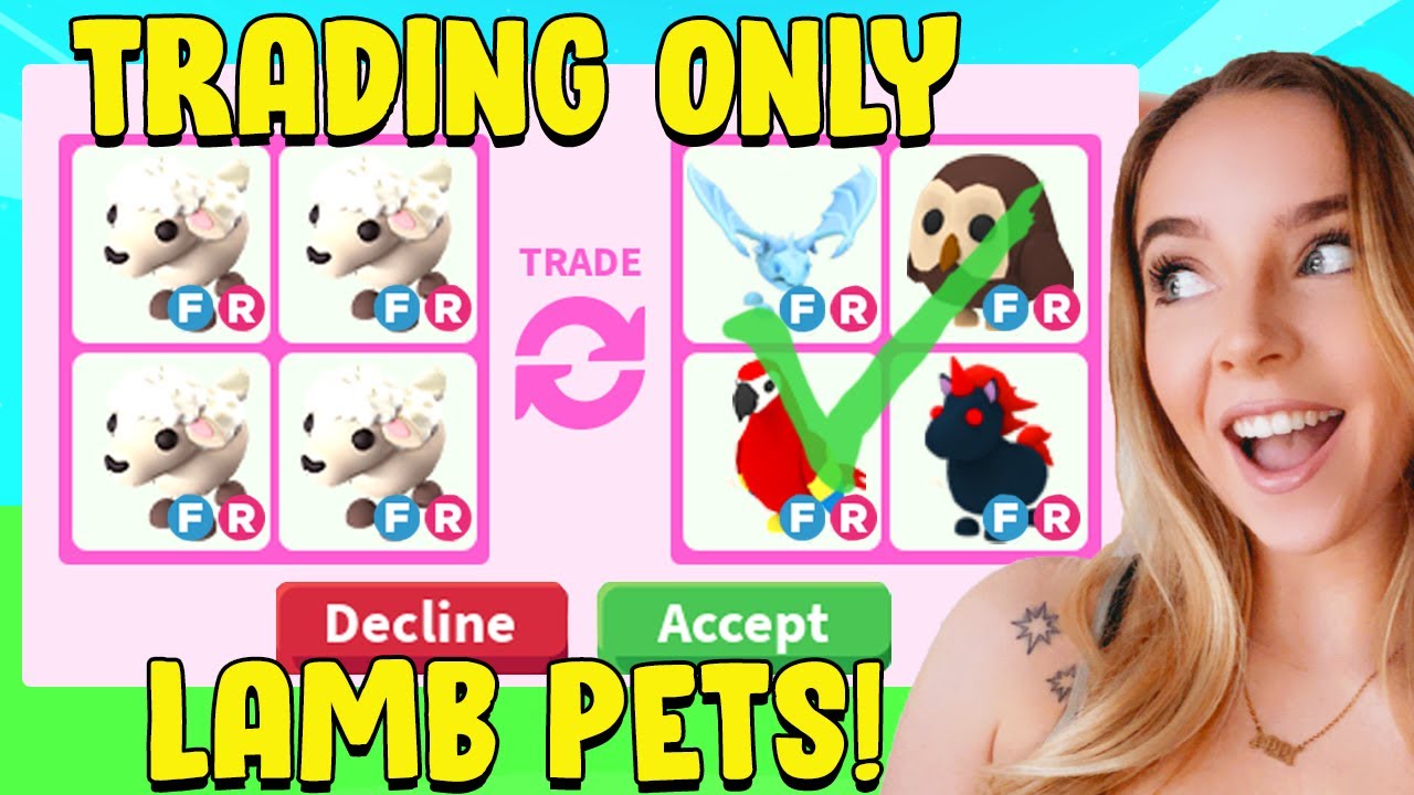 Trading NEW LAMB Pets for BEST Trades ONLY! (Adopt Me Flex Trades)