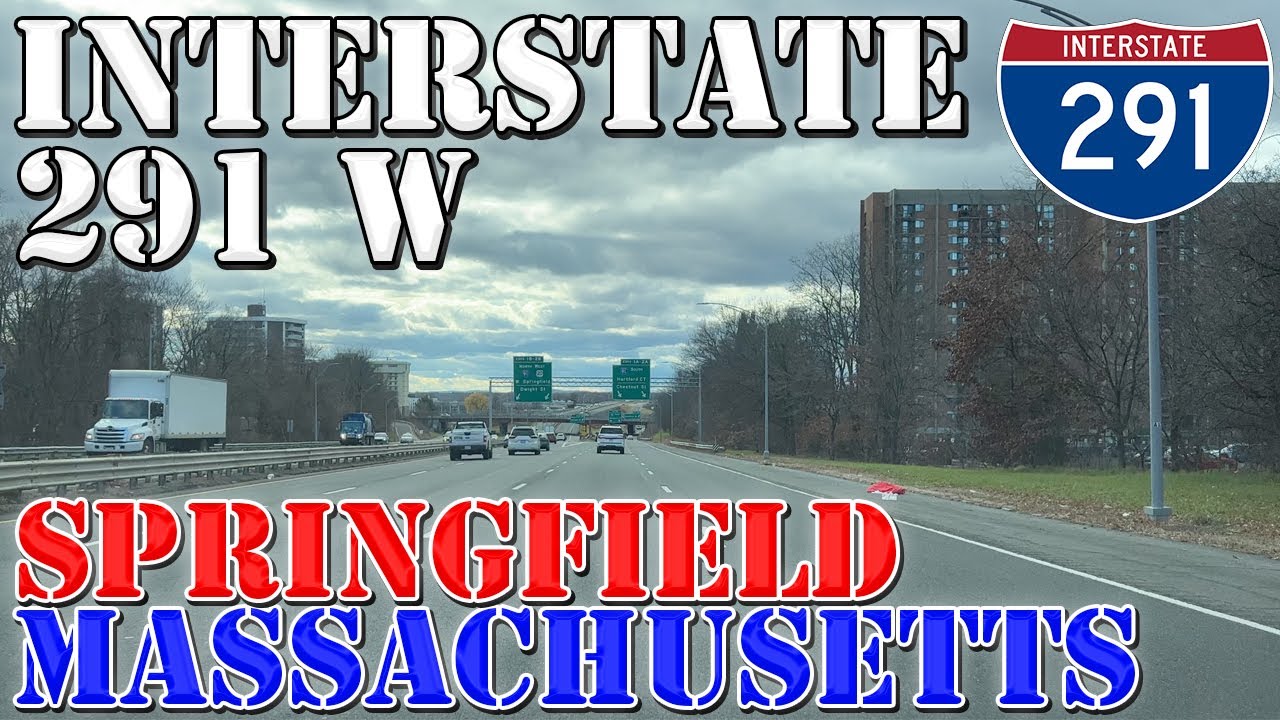 I-291 West - Springfield - Massachusetts - 4K Highway Drive