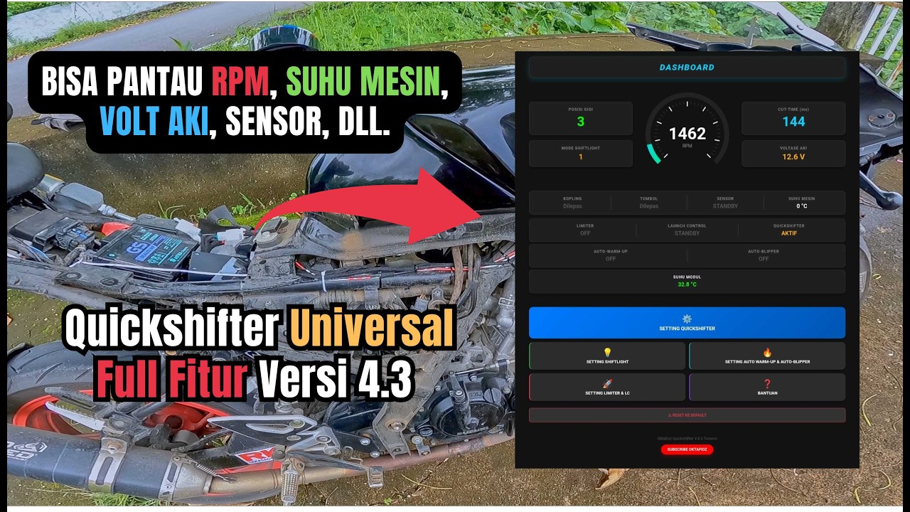 Penempatan & Penampakan Quickshifter 4.3 Terbaru di GSX R150