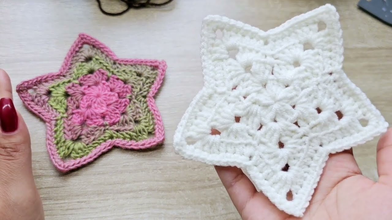 ⭐️Hermoso Granny Estrella Crochet o Ganchillo Tutorial F&aacute;cil Explicado Paso a Paso⭐️