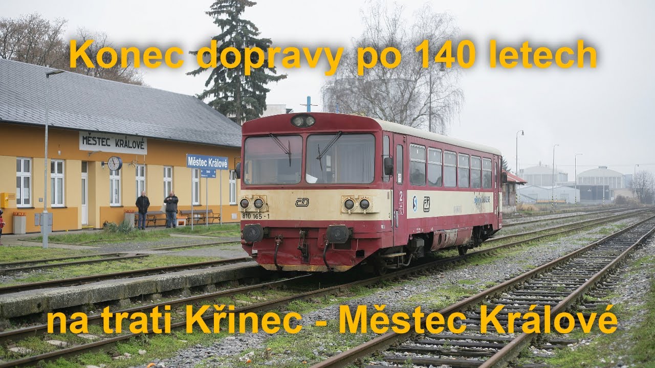 Poslední den osobní dopravy na trati Křinec - Městec Králové s 810.165, 10.12.2022 | 4K HDR