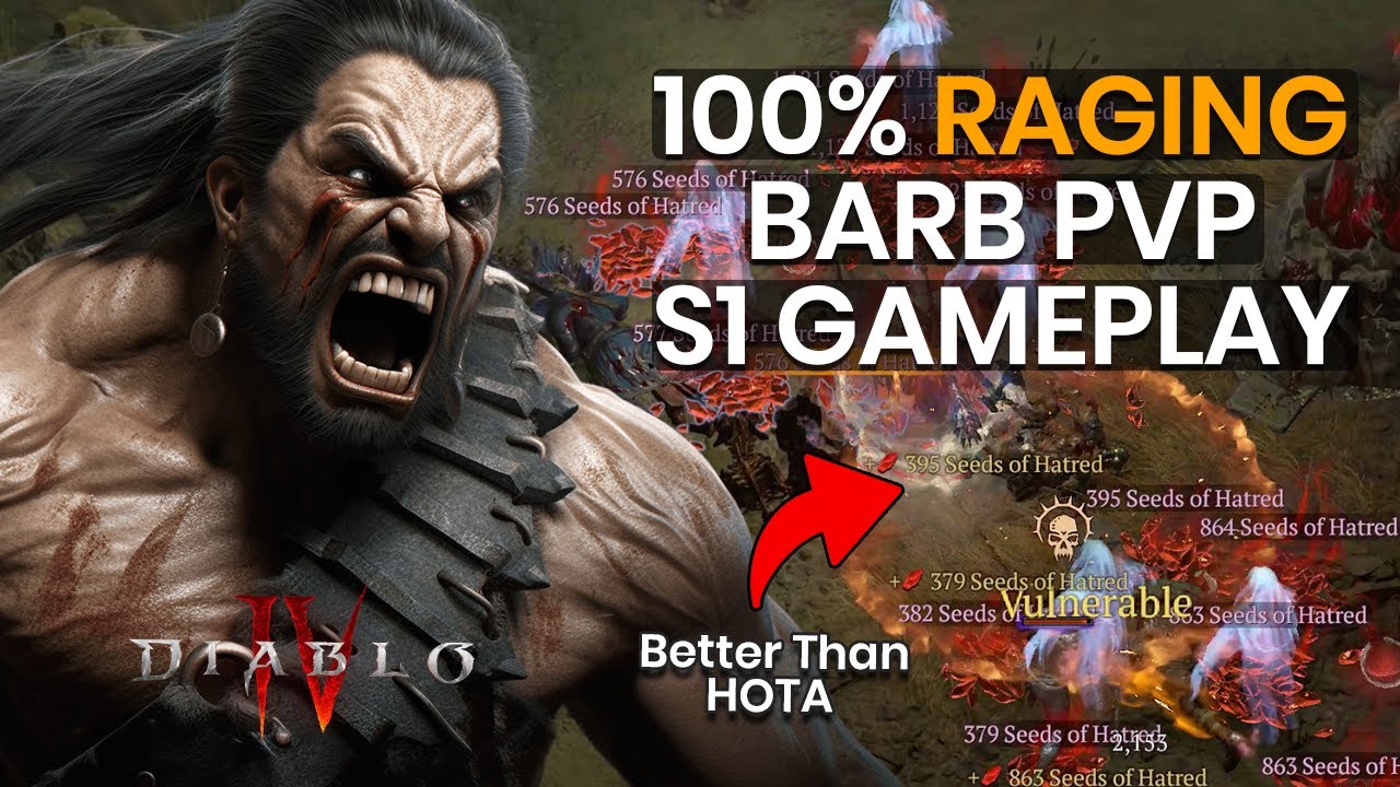 Diablo 4 PvP | Barbarian Destroys PvP 100% Berserking Up Time Build (Season 1)