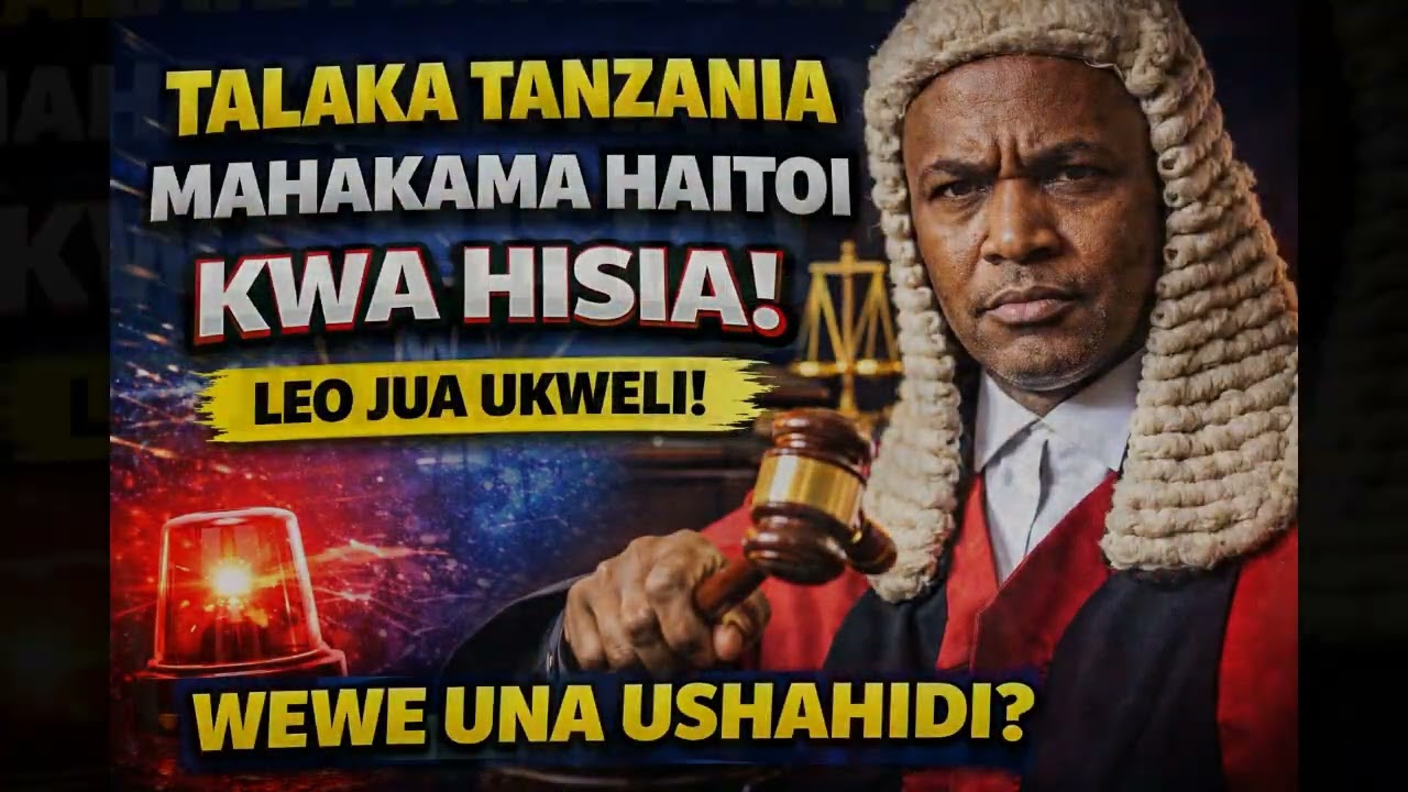 TALAKA: MAHAKAMA YA TANZANIA HAITOI TARAKA KWA MAUMIVU YA MOYO NI LAZIMA UWE NA UTHIBITISHO HUU...