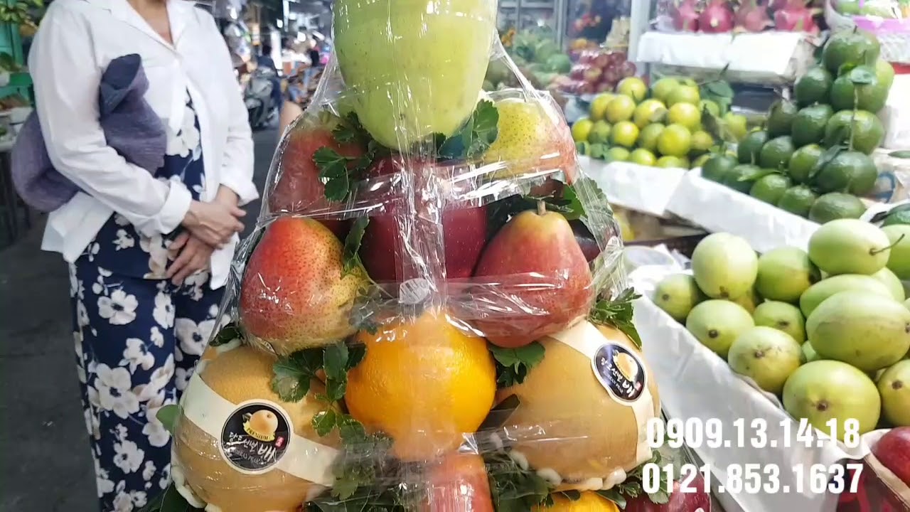[ Thế giới trái cây ] Khách gói Giỏ 1.OOOk quành tráng tặng quà.