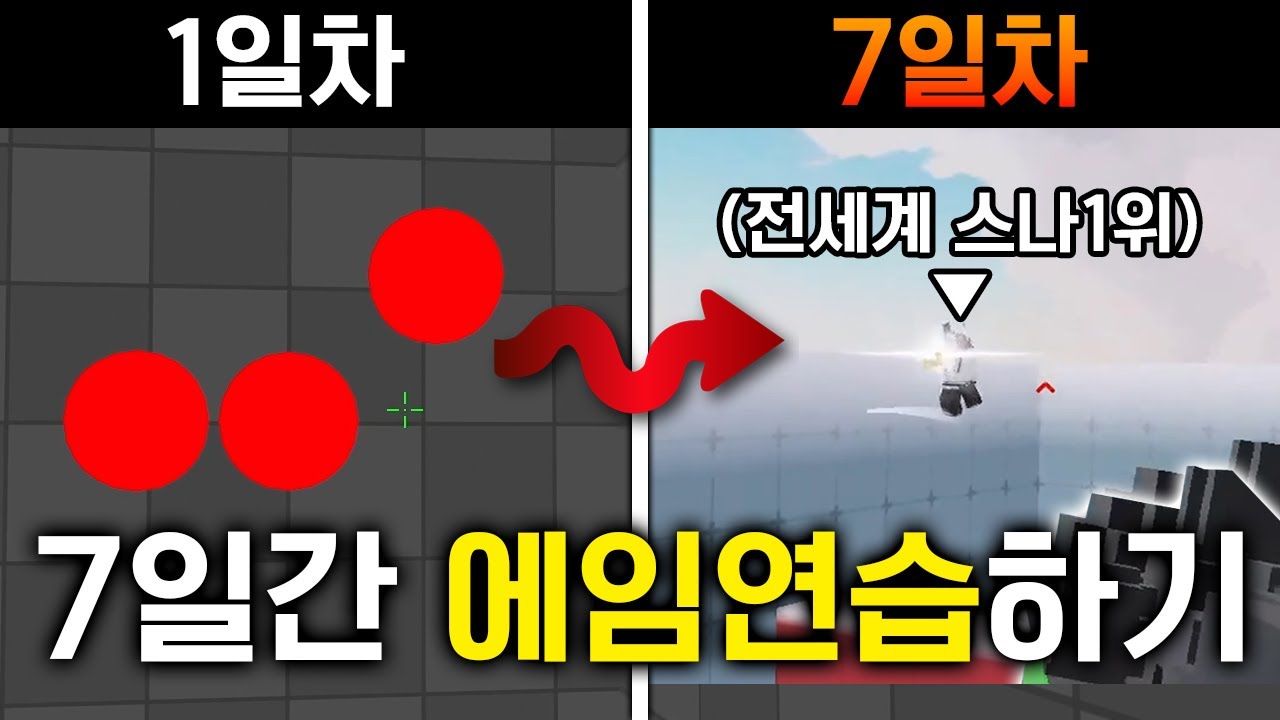 라이벌 7일 간 에임연습하면 전세계 스나 1위 이길 수 있을까?