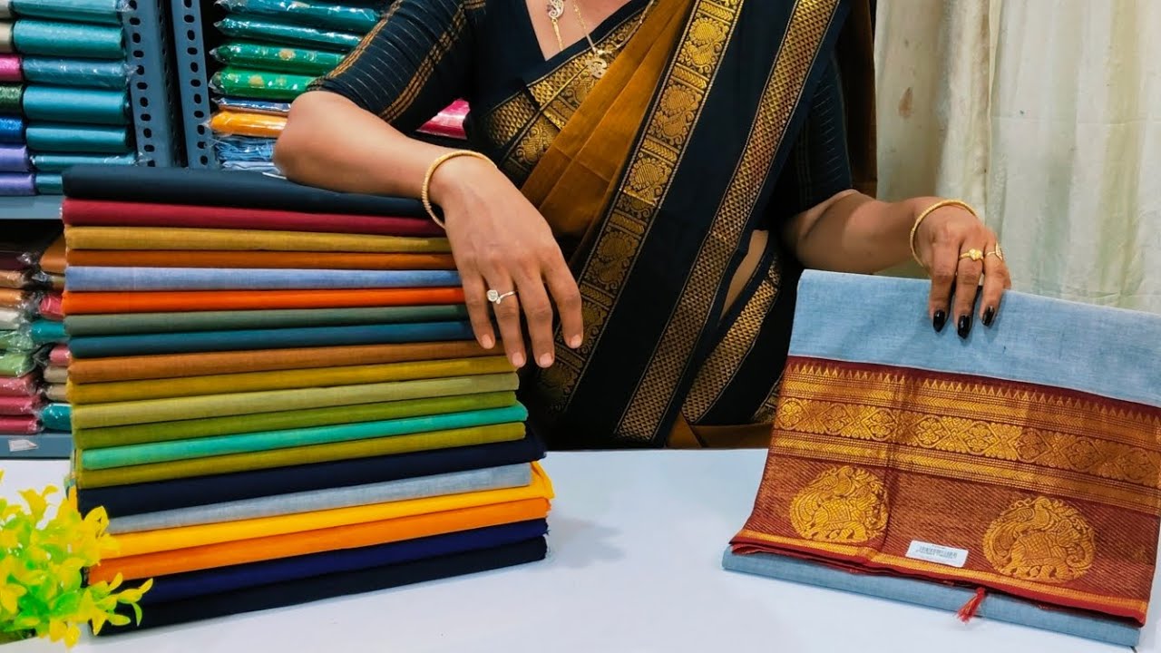 🍁premium 80s count Cettinadu cotton sarees🍁In many colour comination 🍁in offer price 🍁