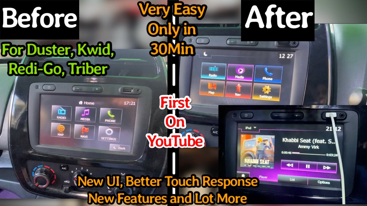 Kwid 2015 medianav update to Kwid 2019 Medianav (4.0.7to7.0.5) | New Ui, Better Touch, new features