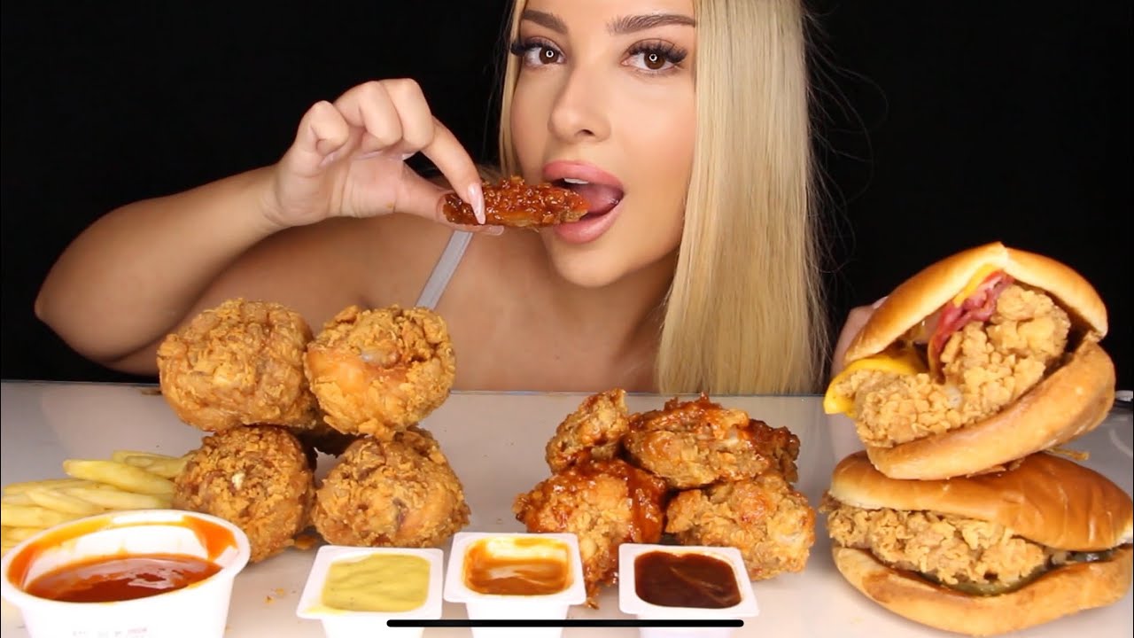POPEYES MUKBANG | Ballı Barbekülü Kanat, Smoky XL, Golden but | Türkçe ASMR Mukbang