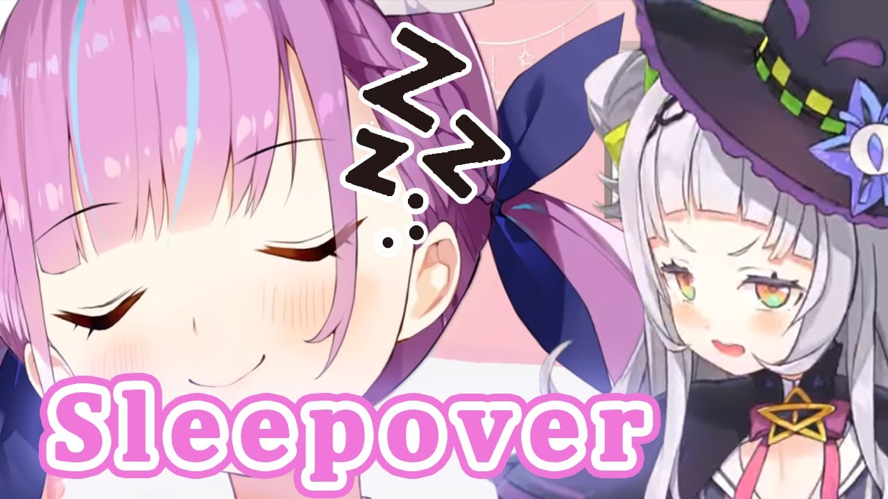 Aqua dives into Shion's bed and sniffs [Hololive / Minato Aqua Murasaki Shion] [ENG SUB]