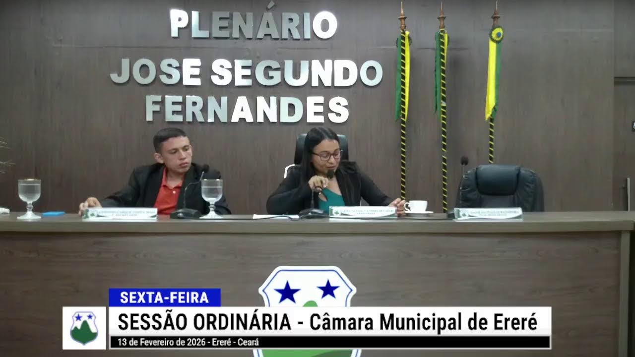 SESSÃO ORDINÁRIA  DA CÂMARA DE ERERÉ AO VIVO