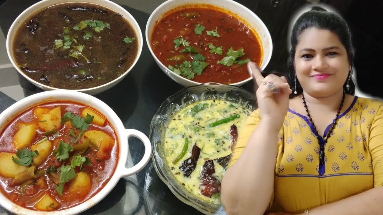10ನಿಮಿಷದಲ್ಲಿ ತಯಾರ್ ನಾಲ್ಕು ಸಾರು |Simple Easy 4 Sambars#PriyasMadhyamaKutumbhadaRecipes