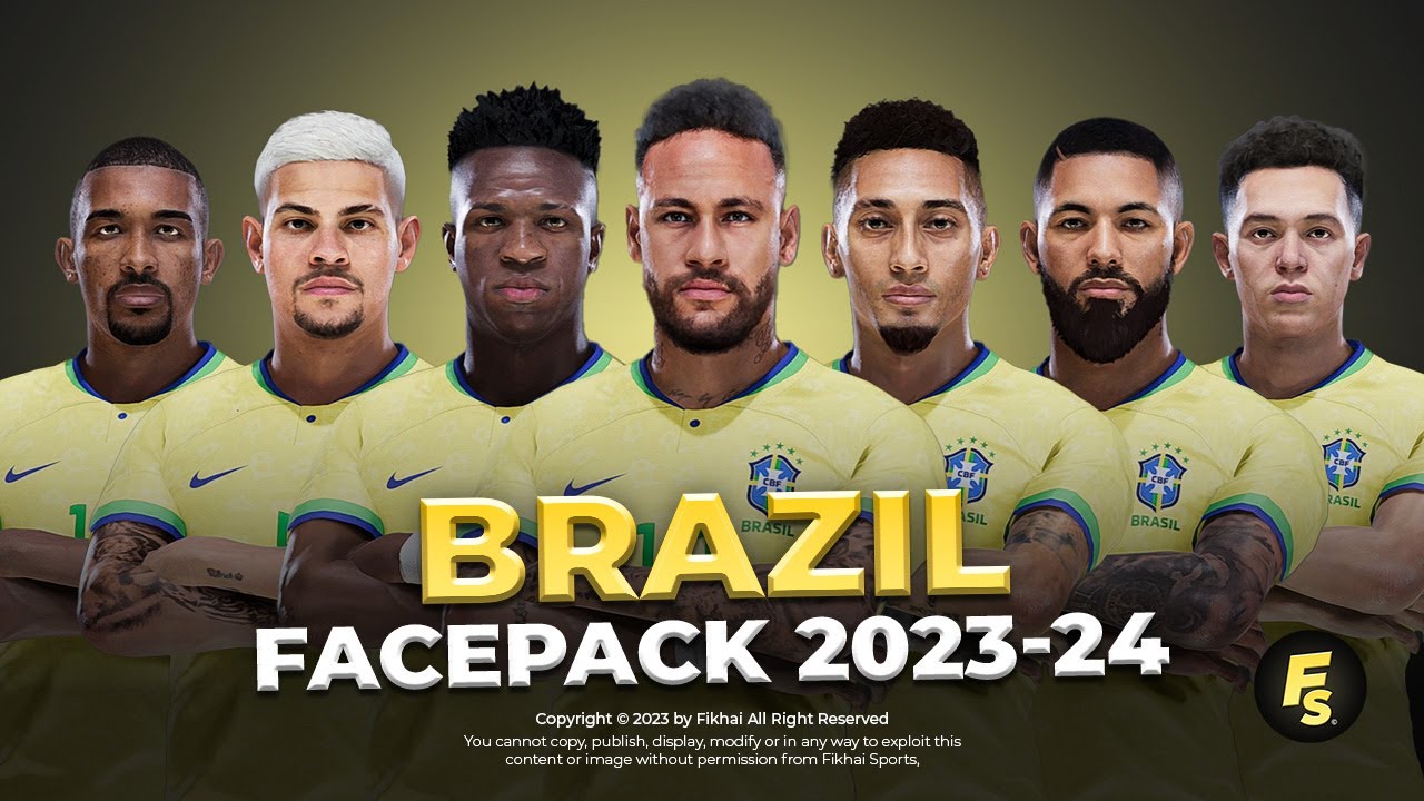 Brazil NT Facepack 2023/24 Season - Sider and Cpk - Football Life 2024 and PES 2021