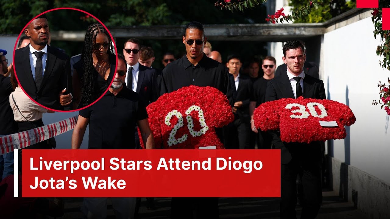 Van Dijk Leads Liverpool Players in Heartbreaking Farewell to Jota | AD1G