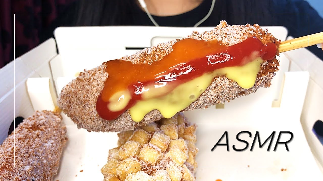 ASMR MUKBANG KOREAN CORNDOG  핫도그 먹방