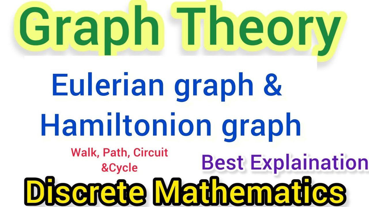 Graph Theory | Eulerian Graph & Hamiltonian Graph - Walk, Trail, Path || Discrete Mathematics