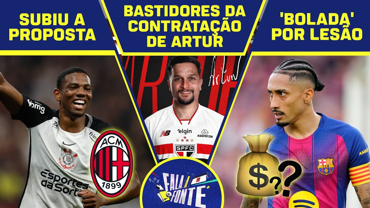 MILAN SOBE VALOR POR ANDR&Eacute;, CHEGADA DE ARTUR NO S&Atilde;O PAULO, LES&Atilde;O DE RAPHINHA E 'BOLADA' AO BAR&Ccedil;A
