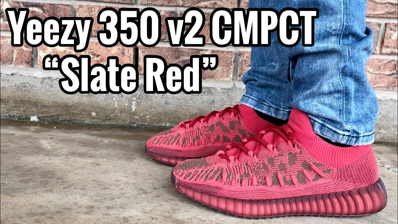 adidas Yeezy 350 v2 CMPCT “Slate Red” Review & On Feet