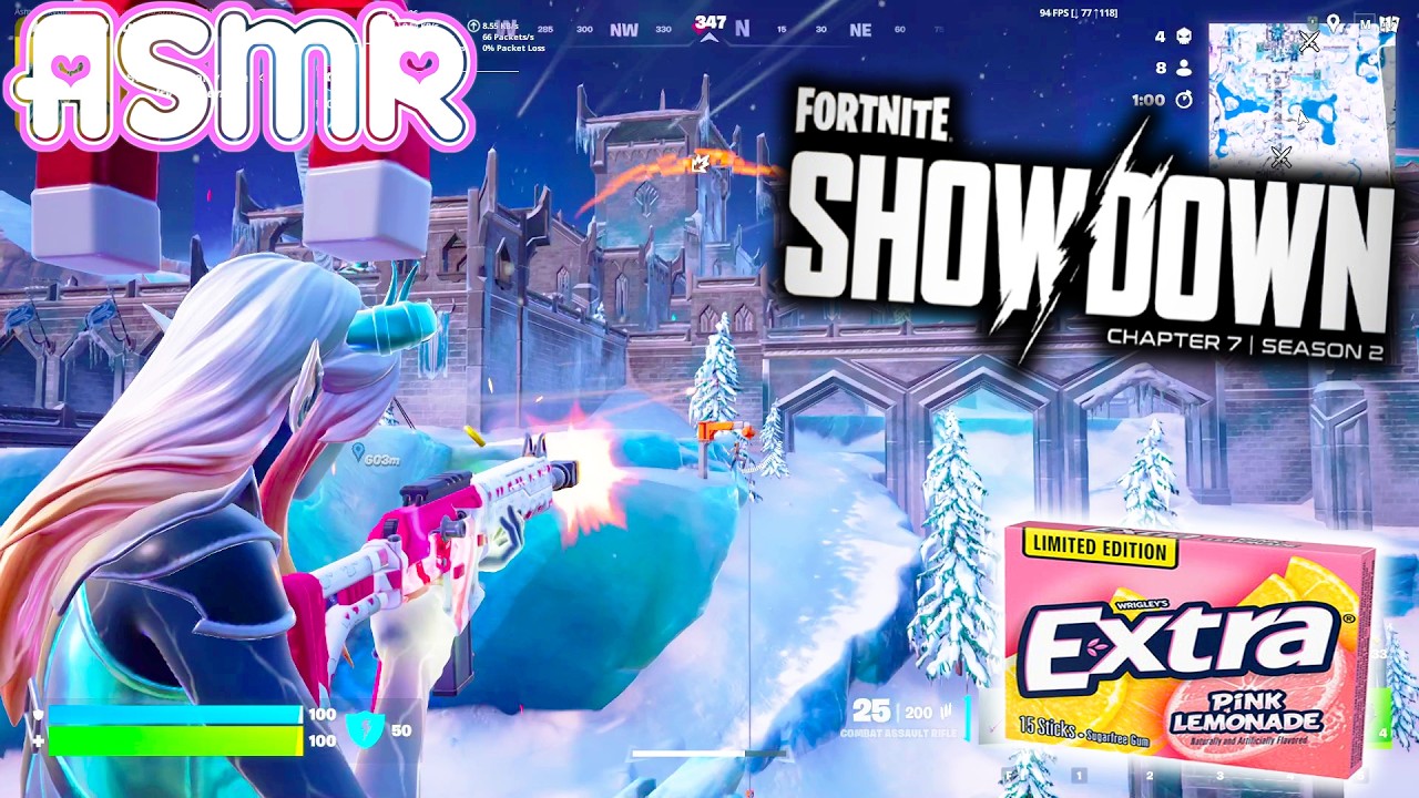 ASMR Gaming 🍀 Fortnite New Season 2 Map! Relaxing Gum Chewing + Controller Sounds Whispering 🎧