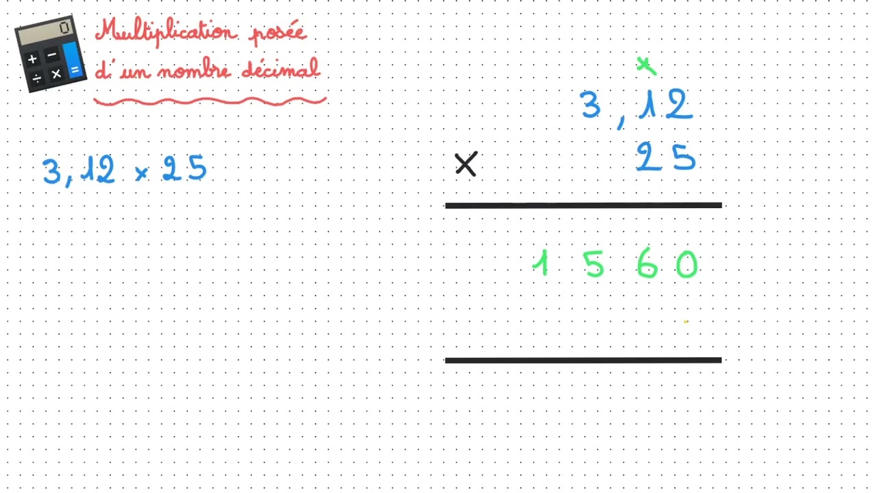 Multiplier un nombre entier par un nombre décimal