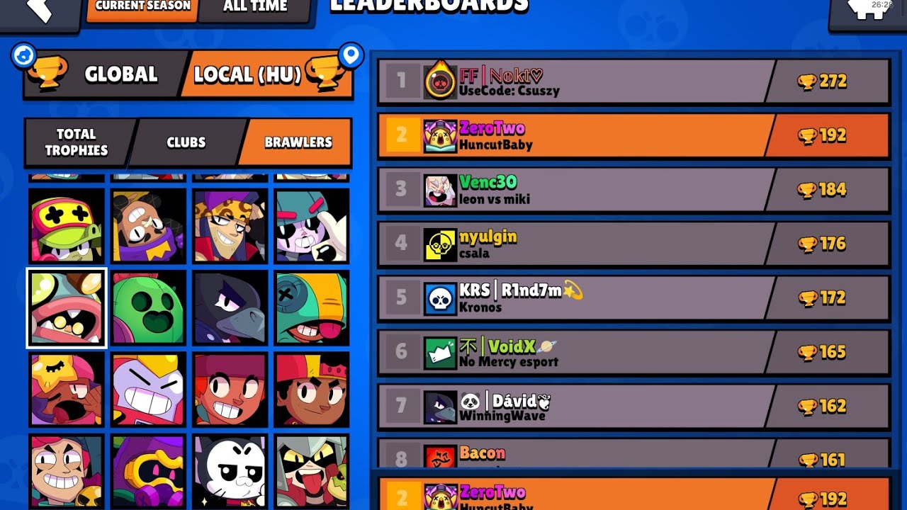 [Brawl Stars] TOP 2 MAGYAR HALACSKA 🇭🇺