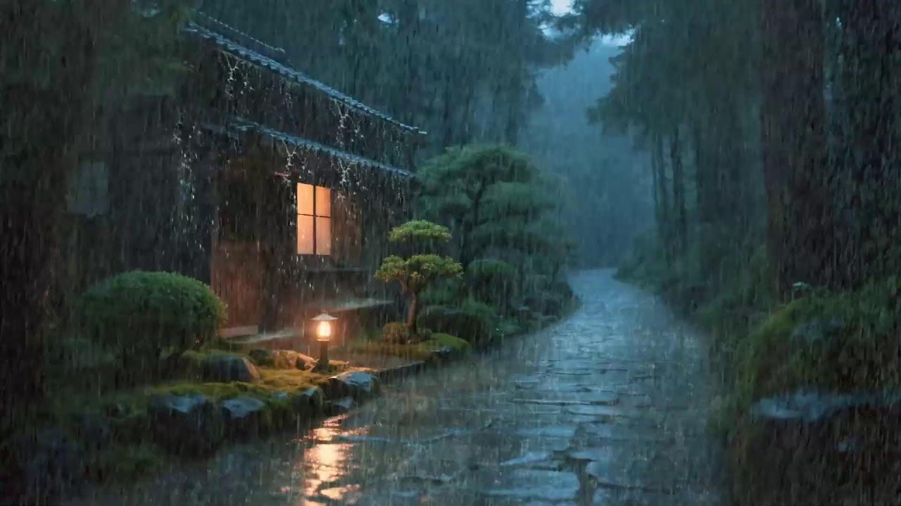 Overthinking mind &ndash; Steady rain sound &ndash; Night window scene &ndash; Mental clarity 😴🌧️