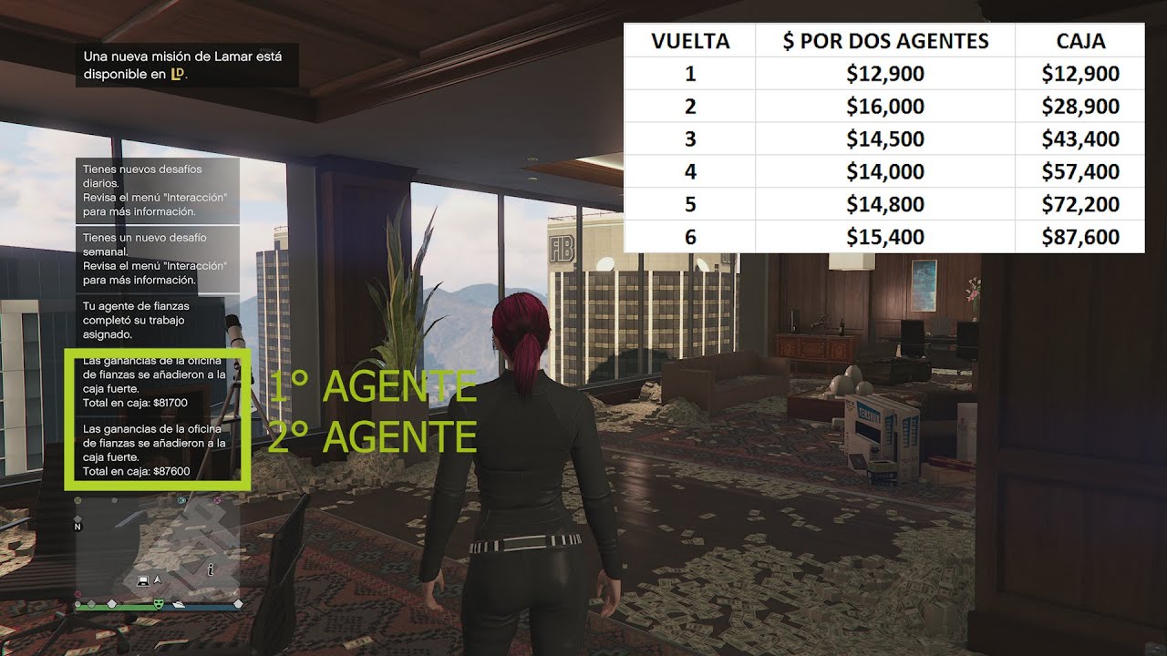 GTA 5 ONLINE  -  MINI GUIA OFICINA DE FIANZAS  / PAGOS, MISIONES, FUGITIVOS (Platicando)