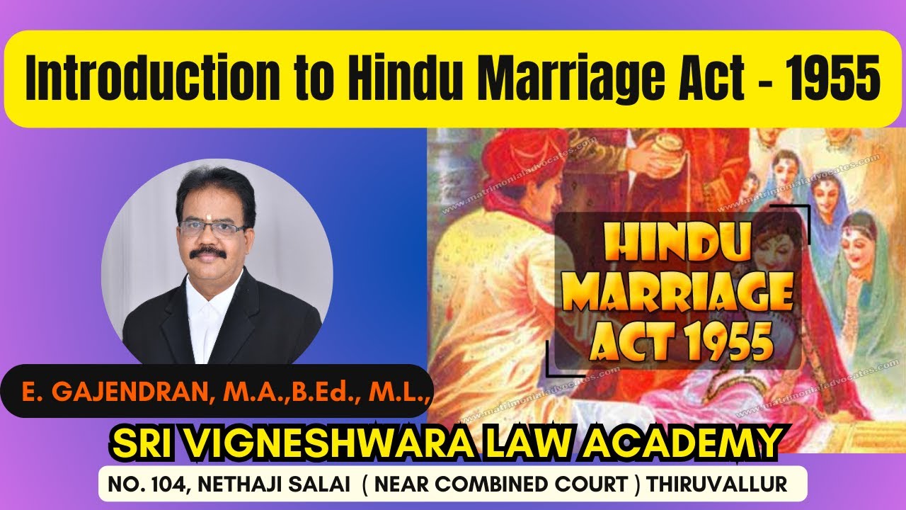 Introduction to Hindu Marriage Act - 1955 | TAMIL