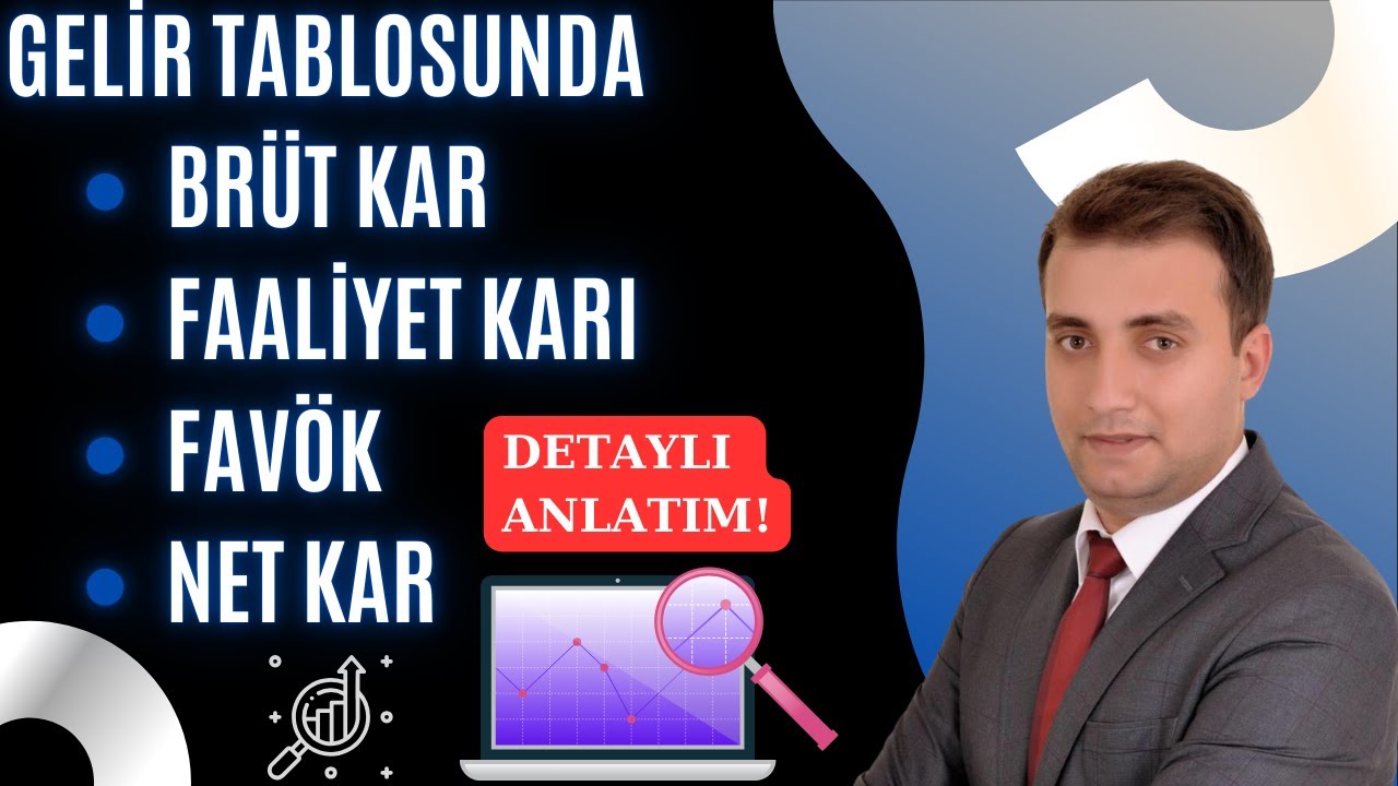 GELİR TABLOSUNDA BR&Uuml;T KAR | FAALİYET KARI | FAV&Ouml;K | NET KAR KAVRAMLARI İ&Ccedil;İN DETAYLI ANLATIM!