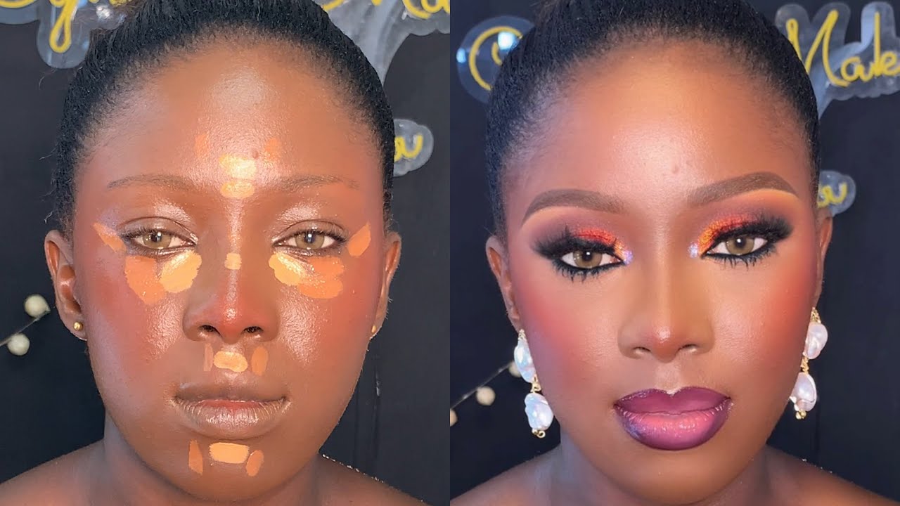 Detailed Dark Skin Makeup Tutorial
