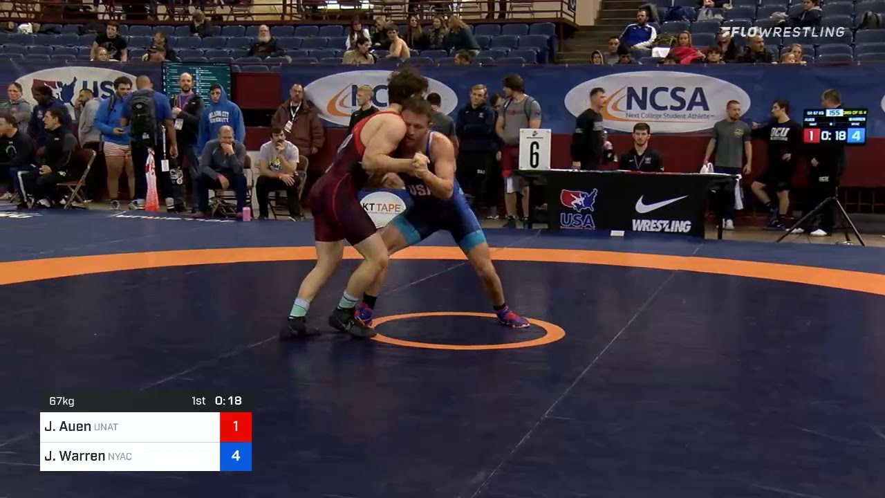 67 Kg Consolation Jordan Auen Unattached Vs Joe Warren New York Athletic Club