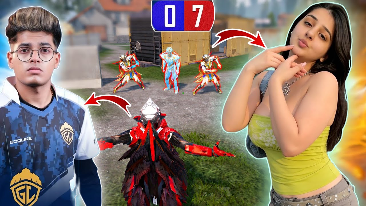 😭Got back revenge from Mythic Fashion Toxic Girls for insulting All Noob I Challenge 1vs4🤬| BGMI