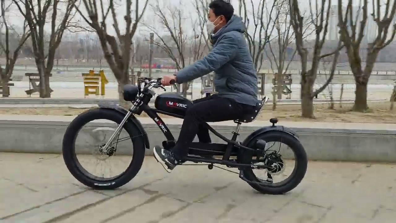 A wonderful vintage motorcycle style electric chopper bike!