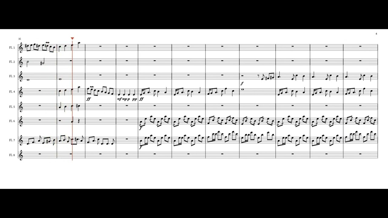 Graze The Roof Flute Octet sheet music