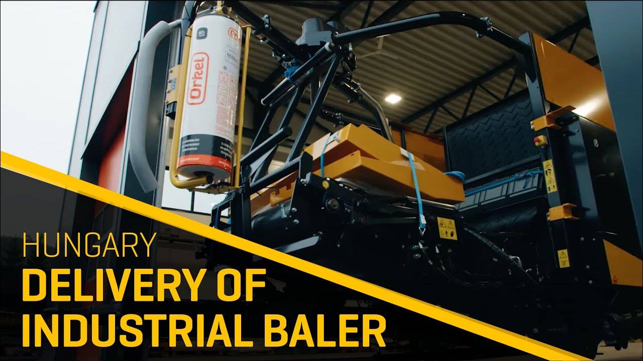Delivery and operation of the Orkel waste baler | SRF baling in Hungary | Orkel industrial balers