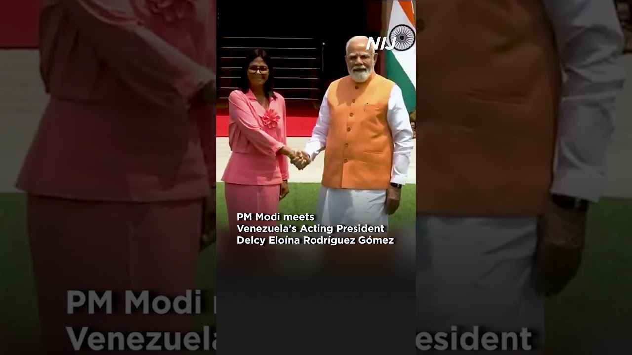 Prime Minister Narendra Modi Meets Venezuela's Acting President Delcy Rodr&iacute;guez