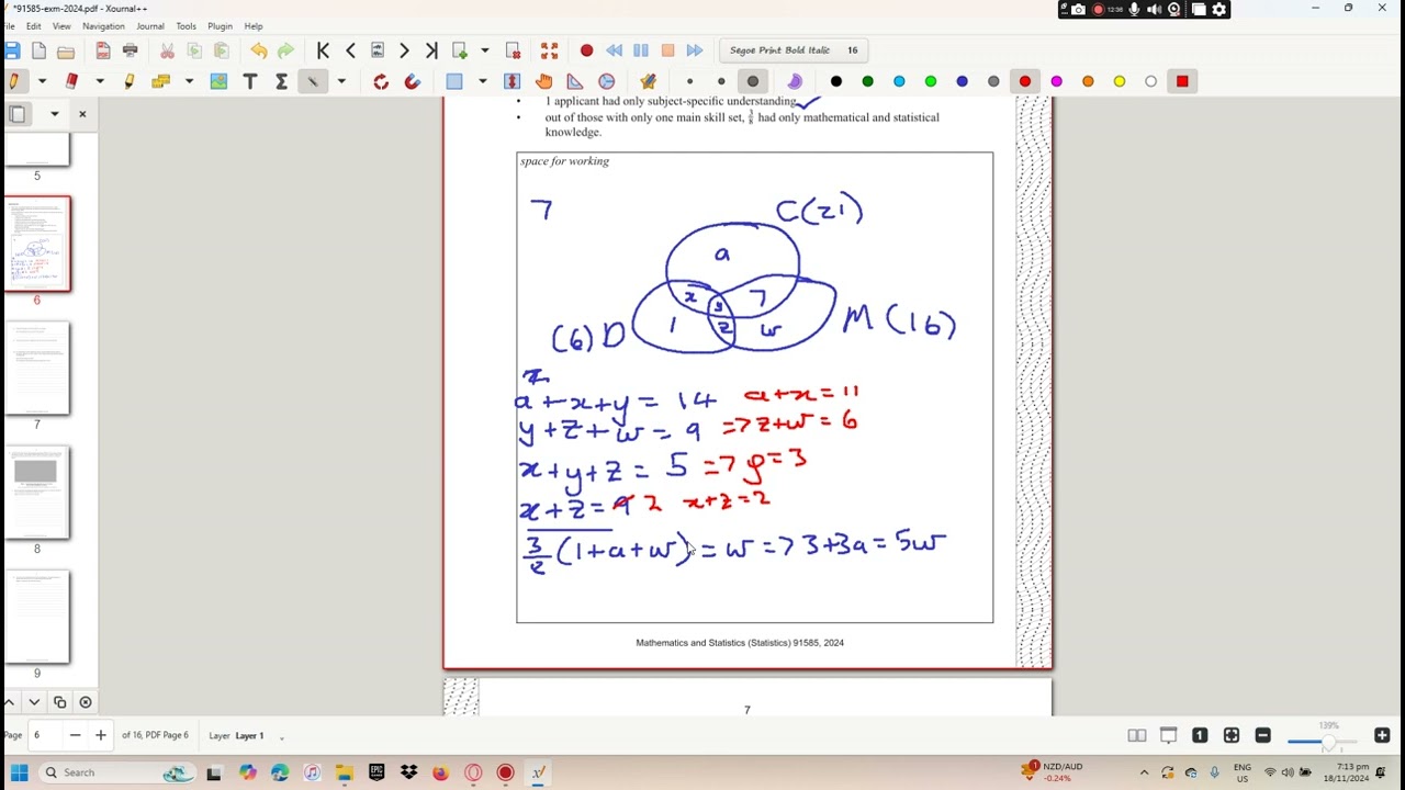 NZQA level 3 probability concepts 2024 speedrun