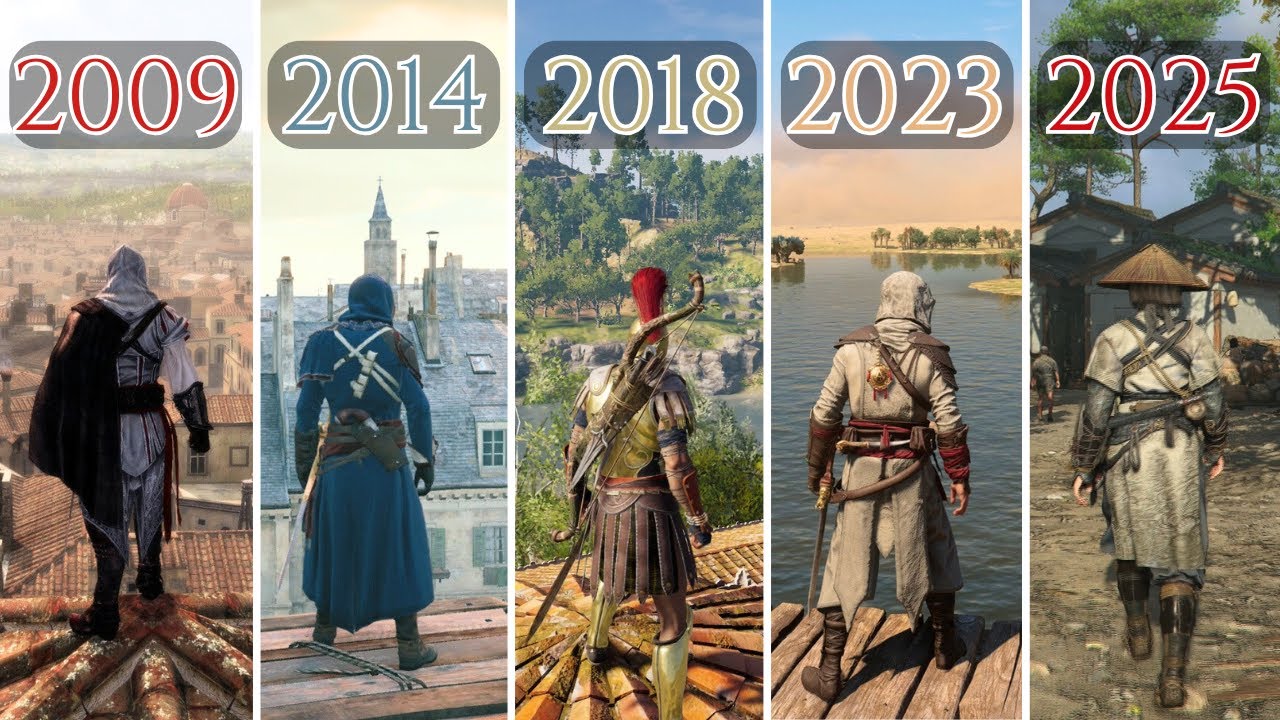 Evolution of Graphics In Assassin's Creed Games (2007 - 2025)